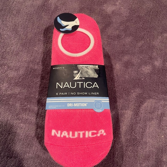 NAUTICA 6 pair no show liners for women NWT, Dri-motion, cushioned in key areas - Picture 1 of 4
